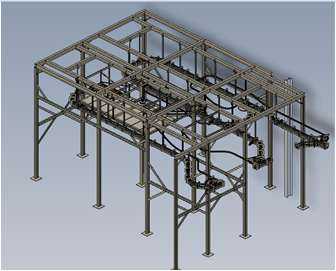 Estructura 3D para sistema conveyor